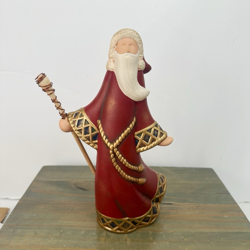 Vintage Christmas Tidings‎ of Freedom Ceramic Santa Figurine 11" MindSpring 2002